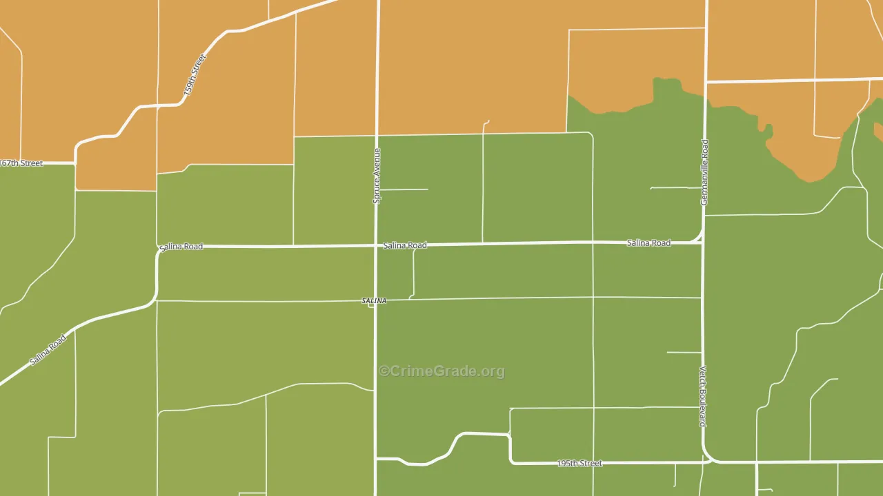 Salina, IA Map of Vandalism Rates
