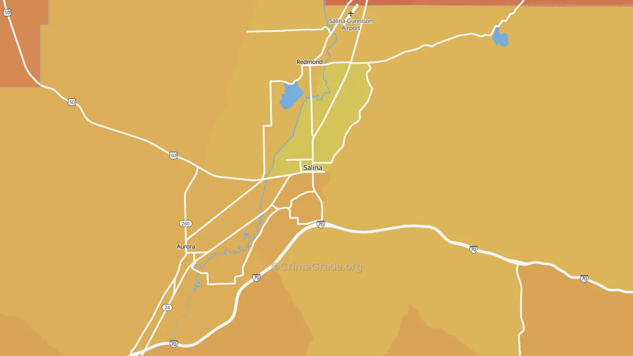 Salina, UT Map of Vandalism Rates