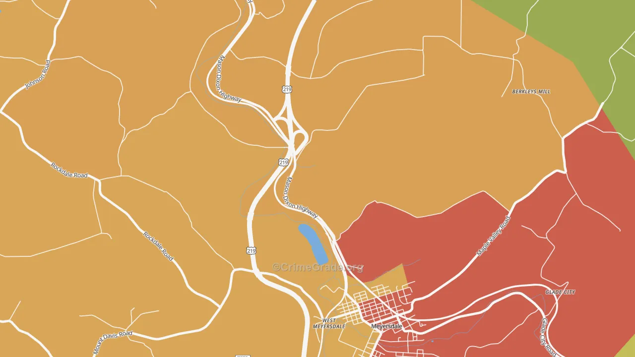 Salisbury Junction, PA Map of Vandalism Rates