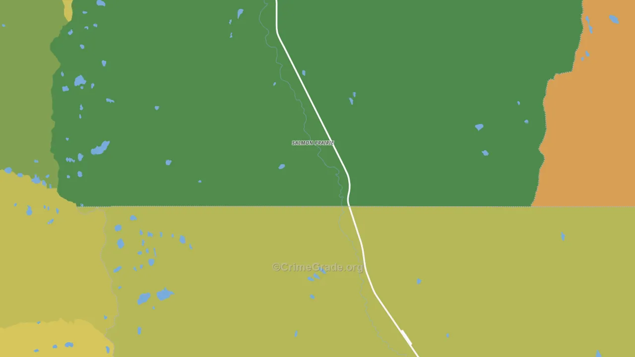 Salmon Prairie, MT Map of Vandalism Rates