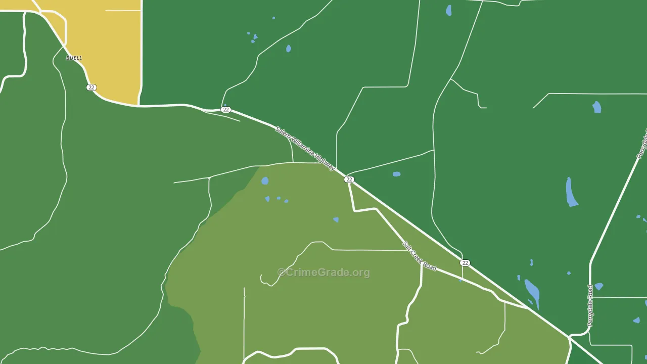 Salt Creek, OR Map of Vandalism Rates