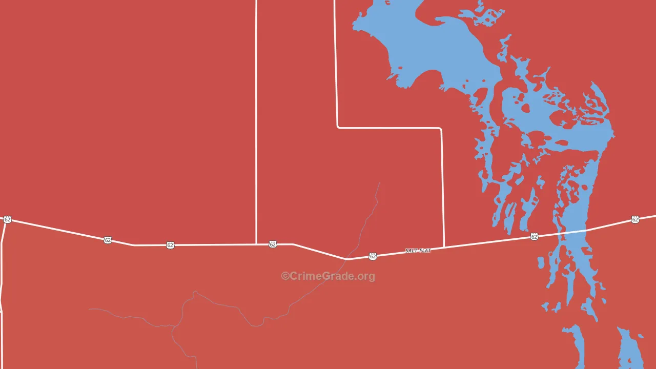 Salt Flat, TX Map of Vandalism Rates