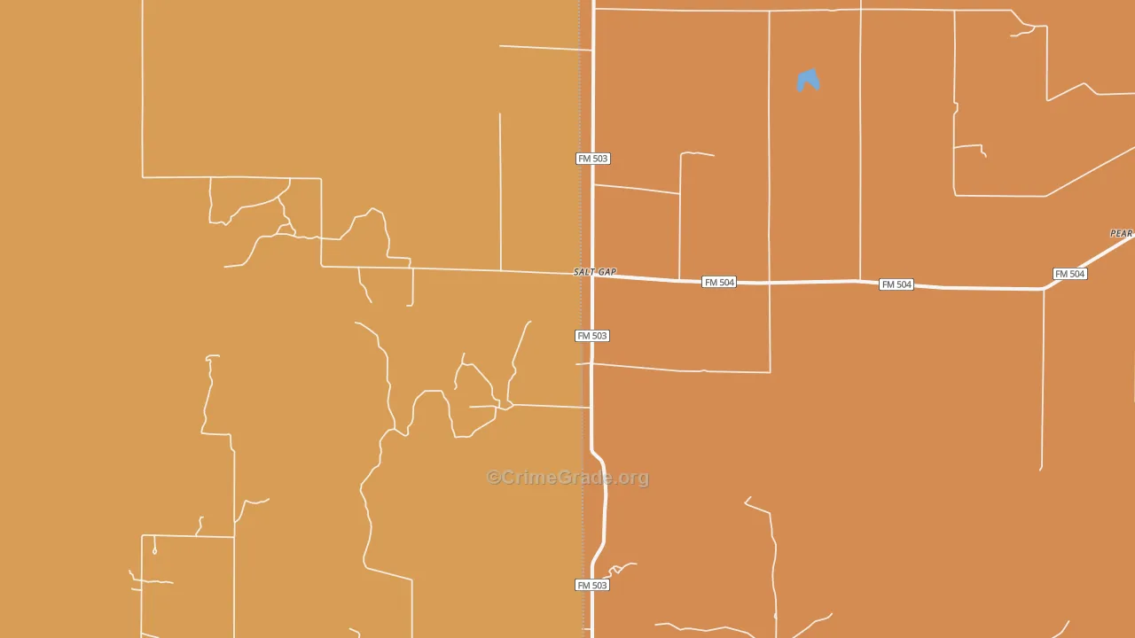 Salt Gap, TX Map of Vandalism Rates