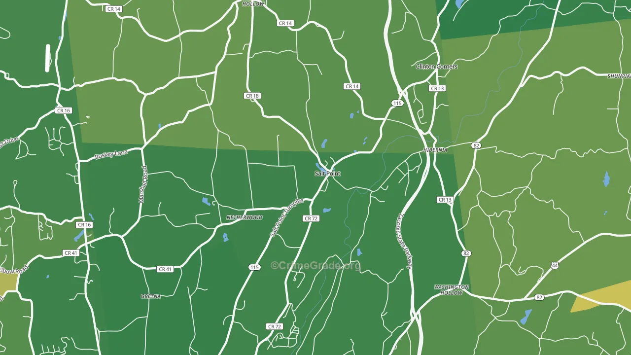 Salt Point, NY Map of Vandalism Rates