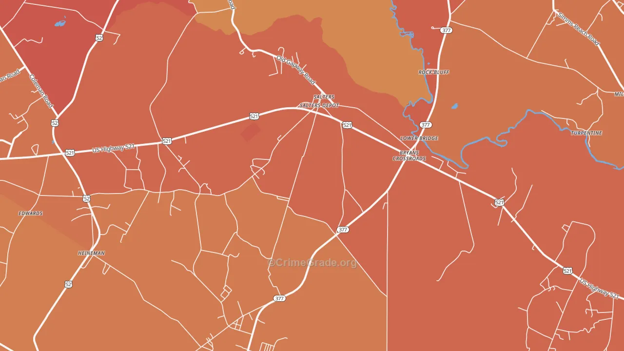 Salters, SC Map of Vandalism Rates