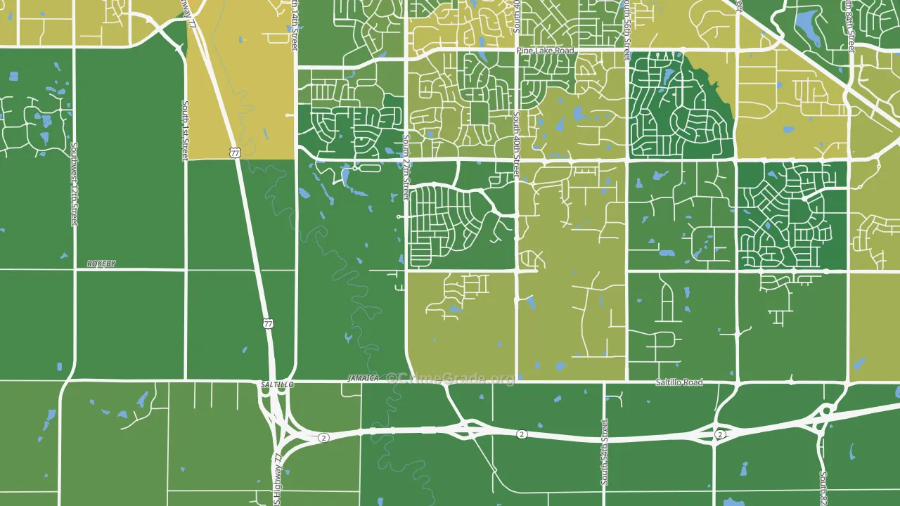 Saltillo, NE Map of Vandalism Rates