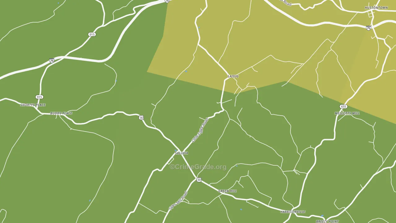 Saluvia, PA Map of Vandalism Rates