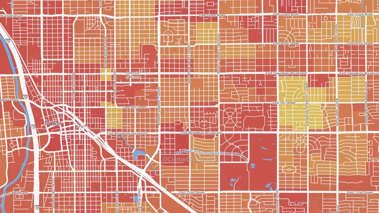 Sam Hughes, Tucson, AZ Map of Vandalism Rates