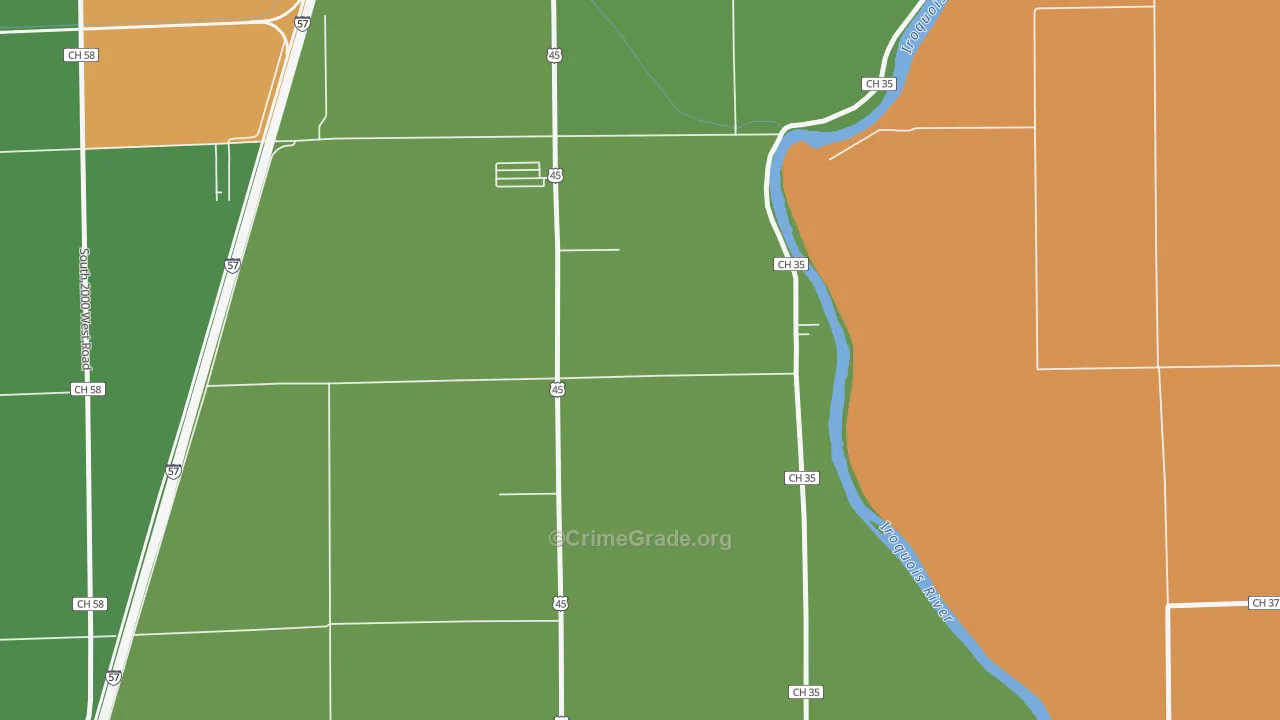 Sammons Point, IL Map of Vandalism Rates