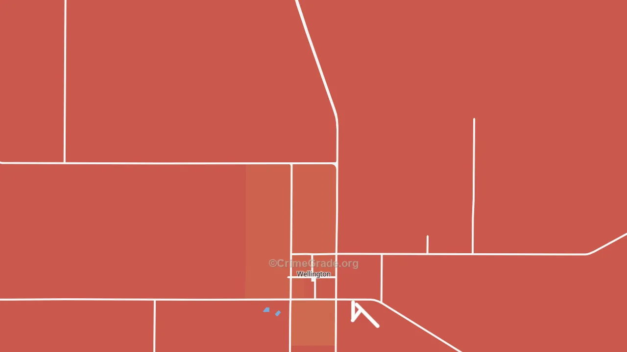 Samnorwood, TX Map of Vandalism Rates