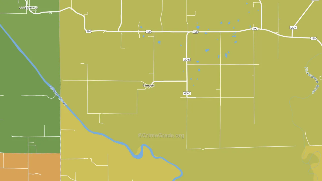 Sampsel, MO Map of Vandalism Rates