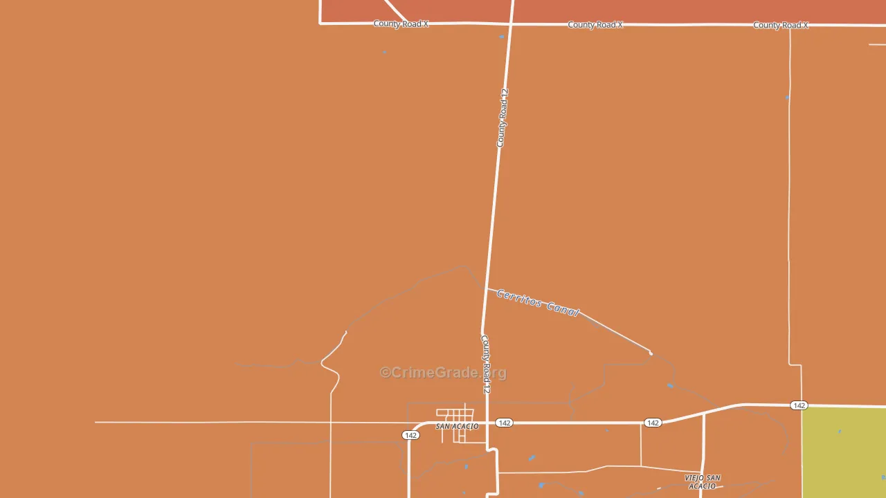 San Acacio, CO Map of Vandalism Rates