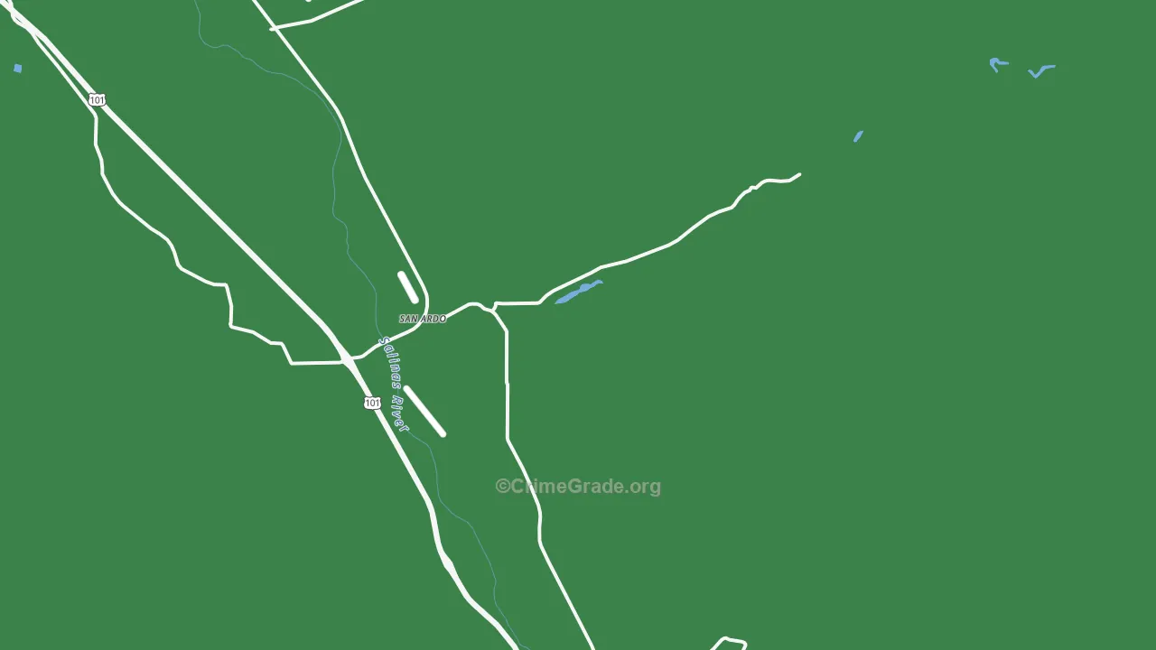 San Ardo, CA Map of Vandalism Rates