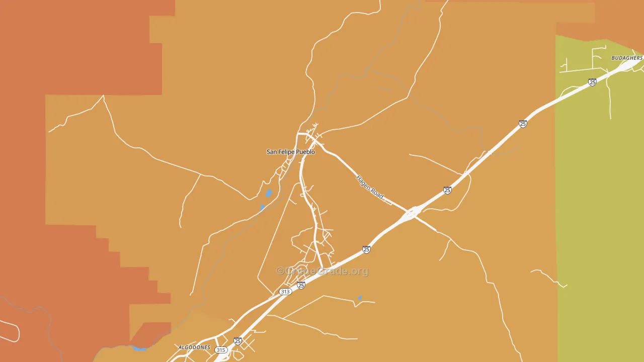 San Felipe Pueblo, NM Map of Vandalism Rates