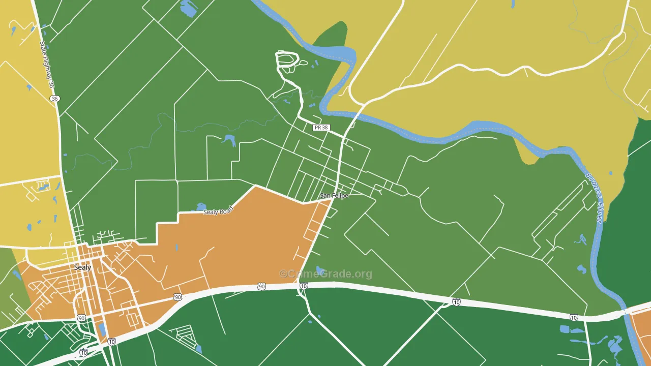 San Felipe, TX Map of Vandalism Rates