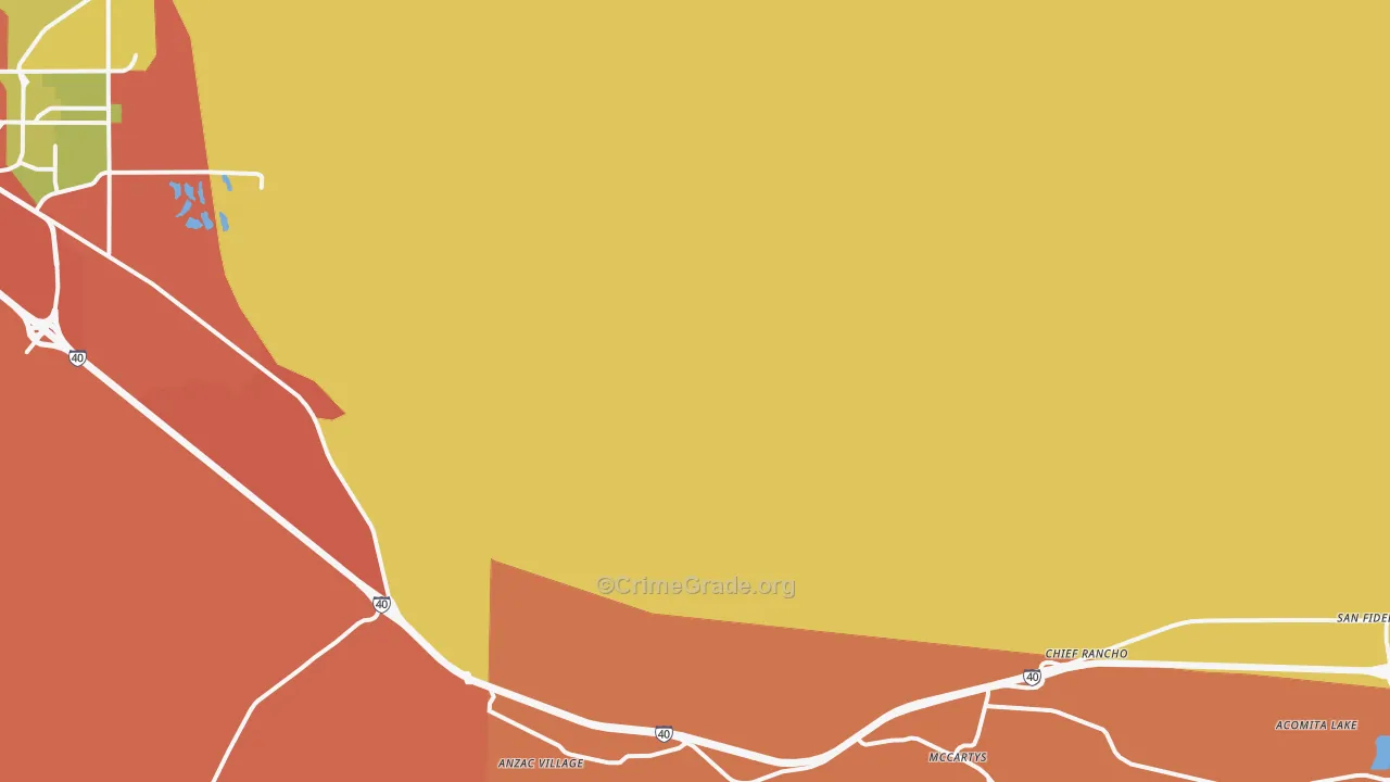 San Fidel, NM Map of Vandalism Rates