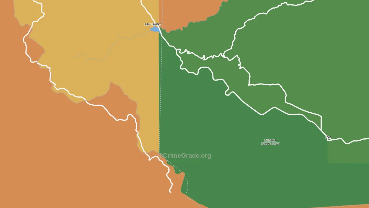 San Isabel, CO Map of Vandalism Rates
