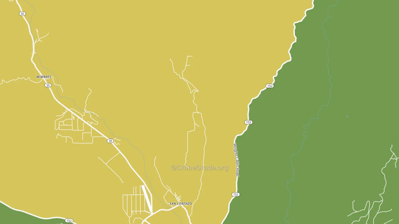 San Lorenzo, NM Map of Vandalism Rates