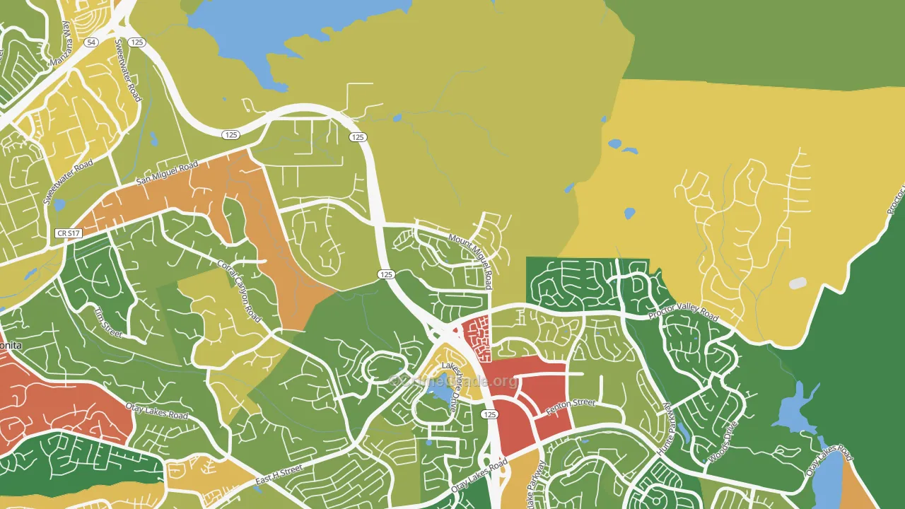 San Miguel Ranch, Chula Vista, CA Map of Vandalism Rates