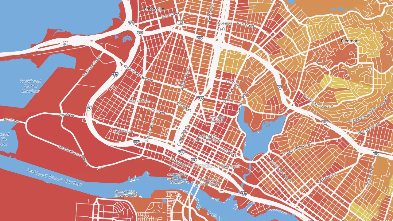 San Pablo Gateway, Oakland, CA Map of Vandalism Rates
