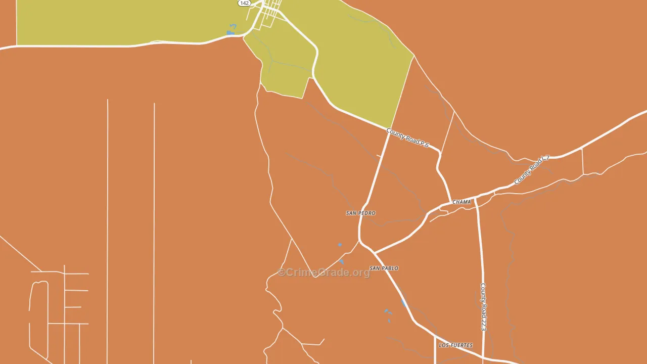 San Pedro, CO Map of Vandalism Rates