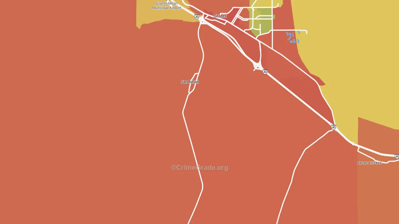 San Rafael, NM Map of Vandalism Rates