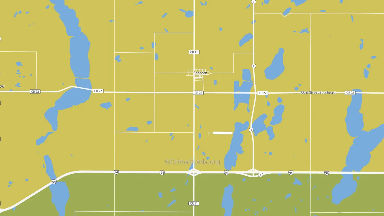 Sanborn, ND Map of Vandalism Rates