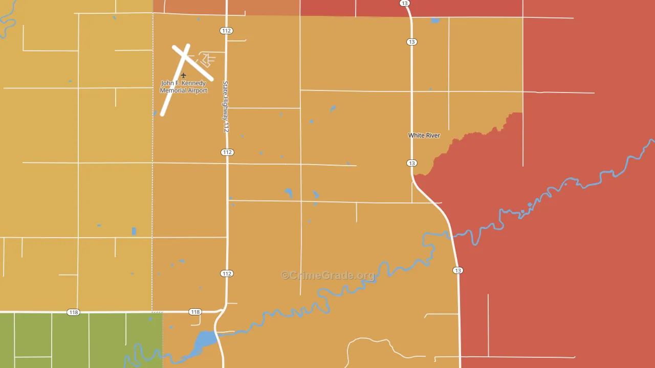 Sanborn, WI Map of Vandalism Rates
