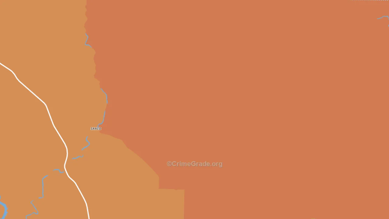 Sanco, TX Map of Vandalism Rates