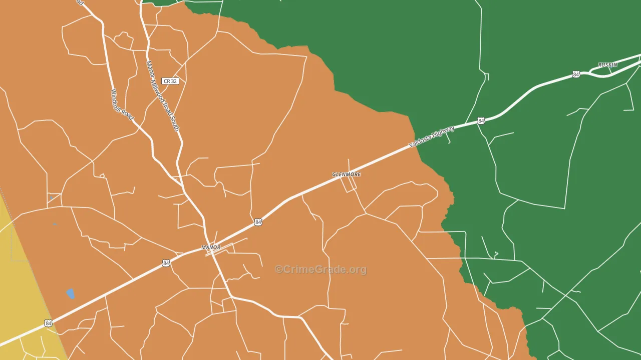 Sand Hill, GA Map of Vandalism Rates