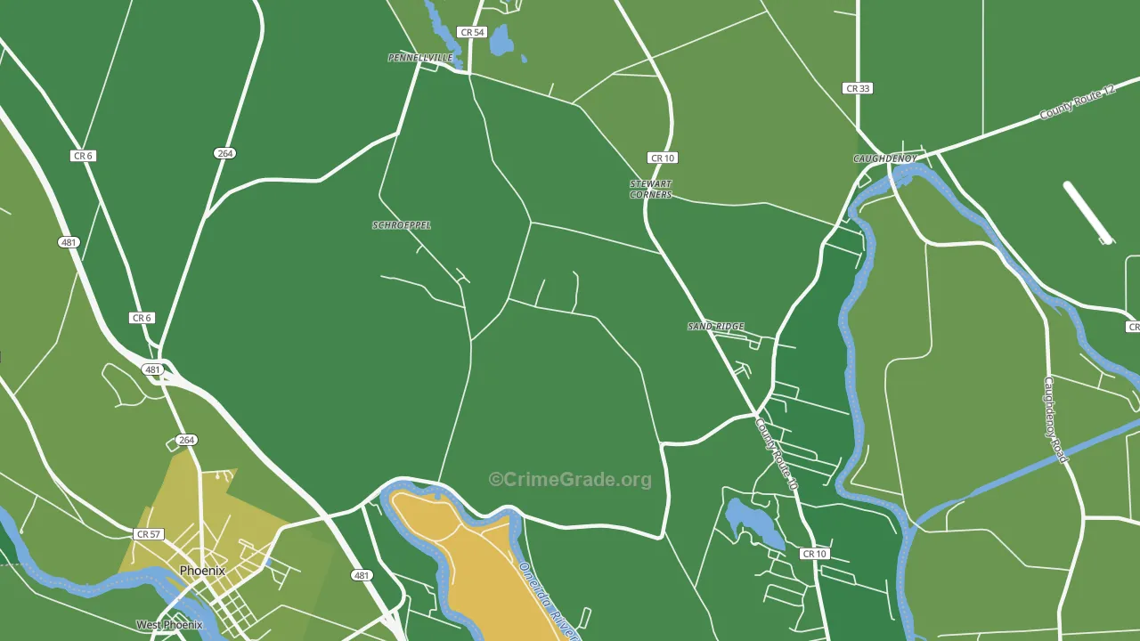 Sand Ridge, NY Map of Vandalism Rates