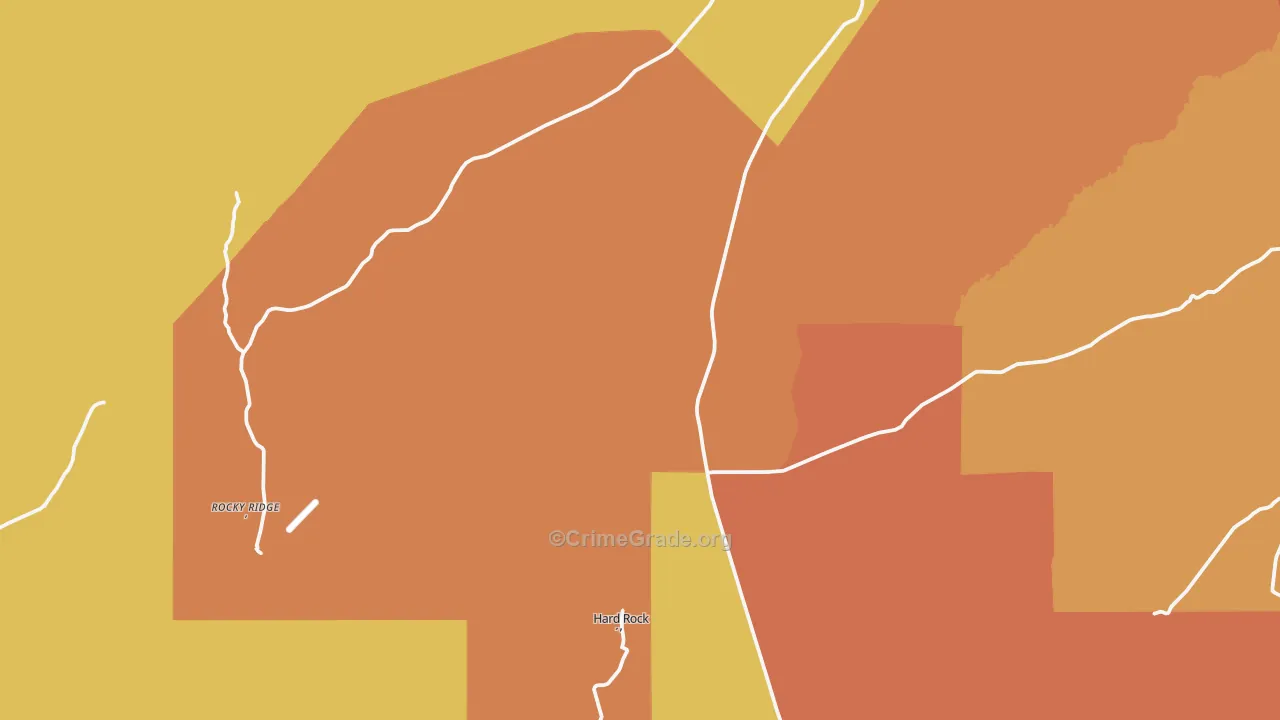 Sand Springs, AZ Map of Vandalism Rates