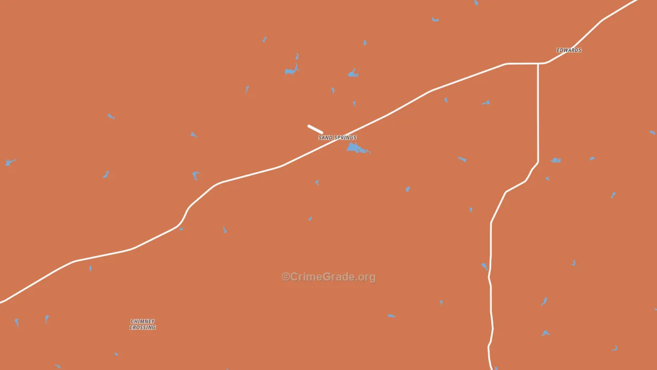 Sand Springs, MT Map of Vandalism Rates