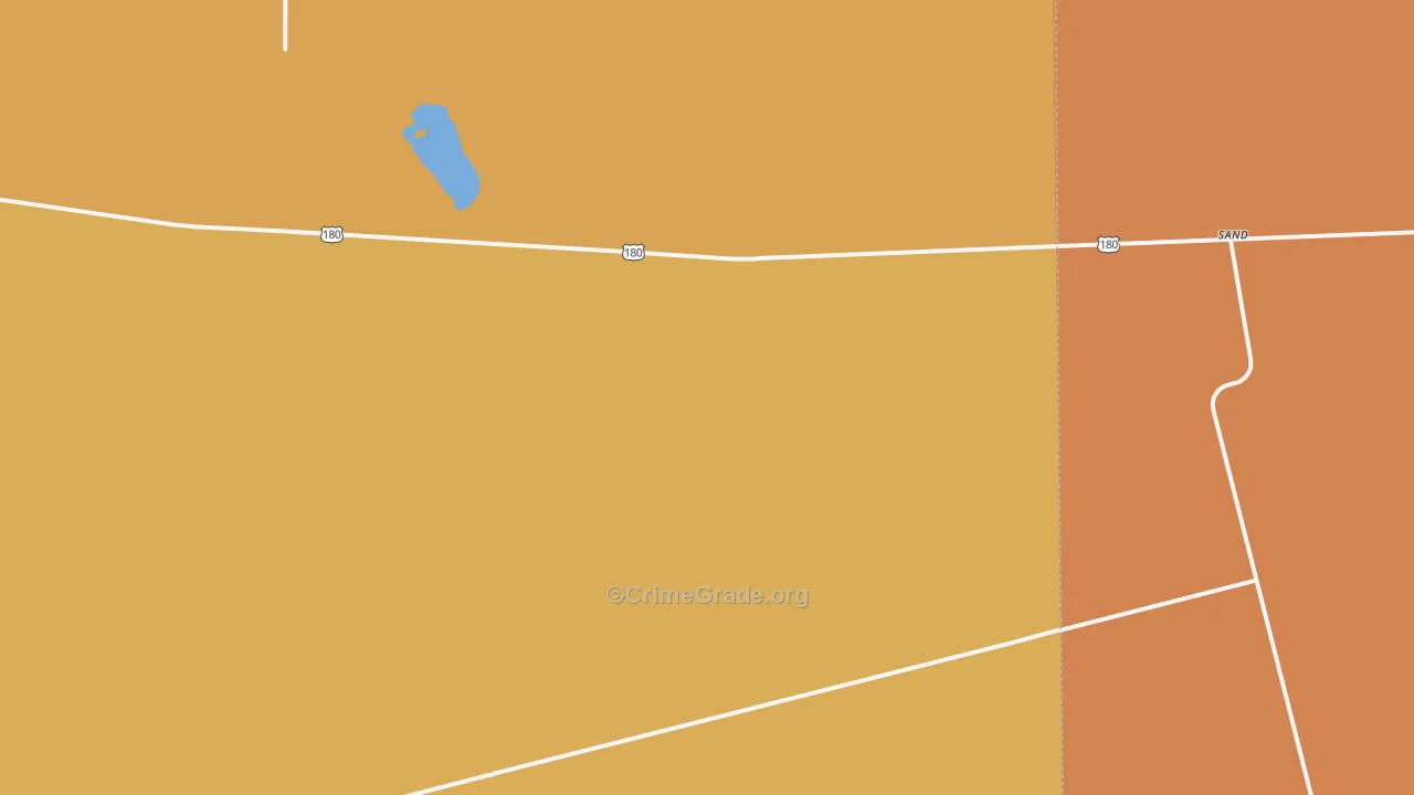 Sand, TX Map of Vandalism Rates