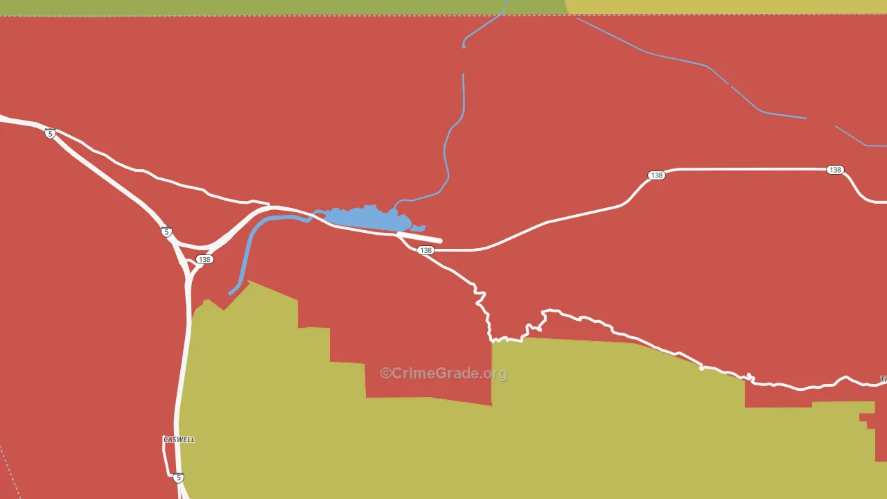Sandberg, CA Map of Vandalism Rates