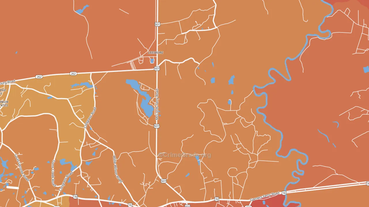 Sanders Corner, SC Map of Vandalism Rates