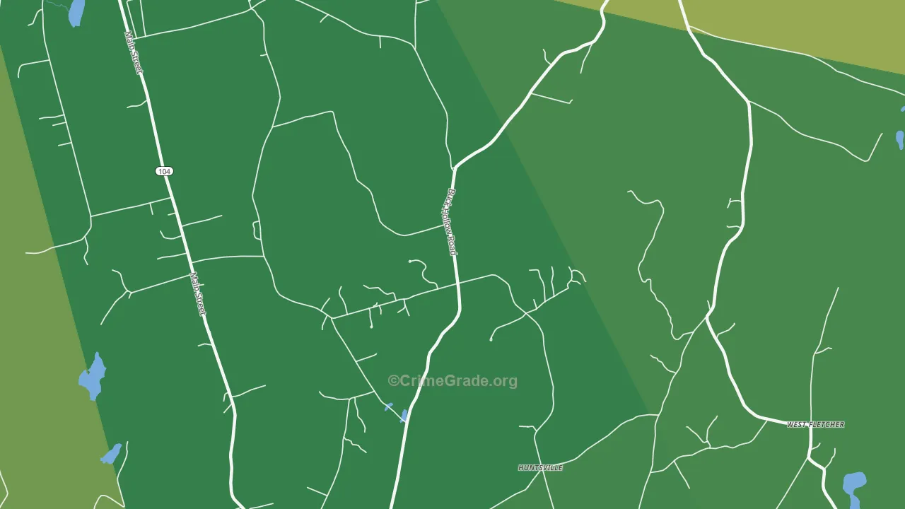 Sanderson Corner, VT Map of Vandalism Rates