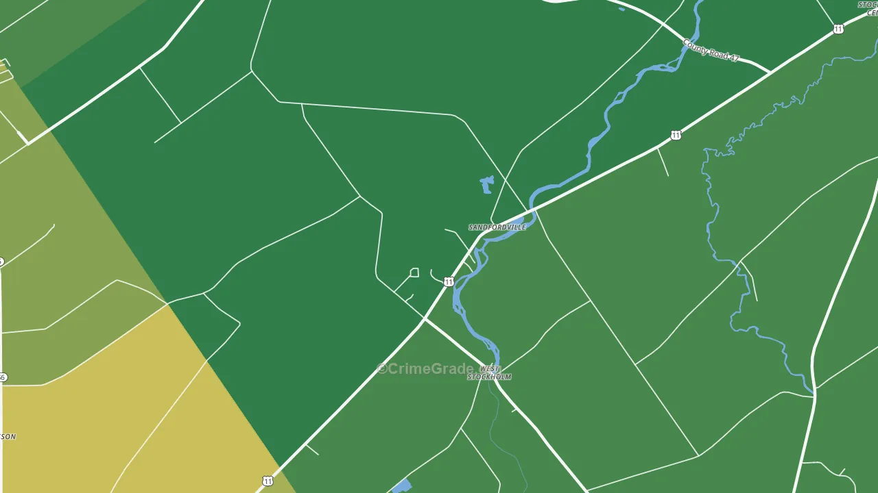 Sandfordville, NY Map of Vandalism Rates