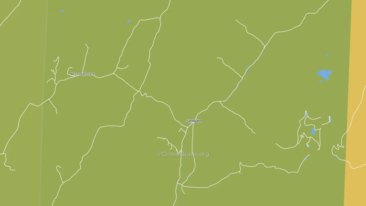 Sandgate, VT Map of Vandalism Rates