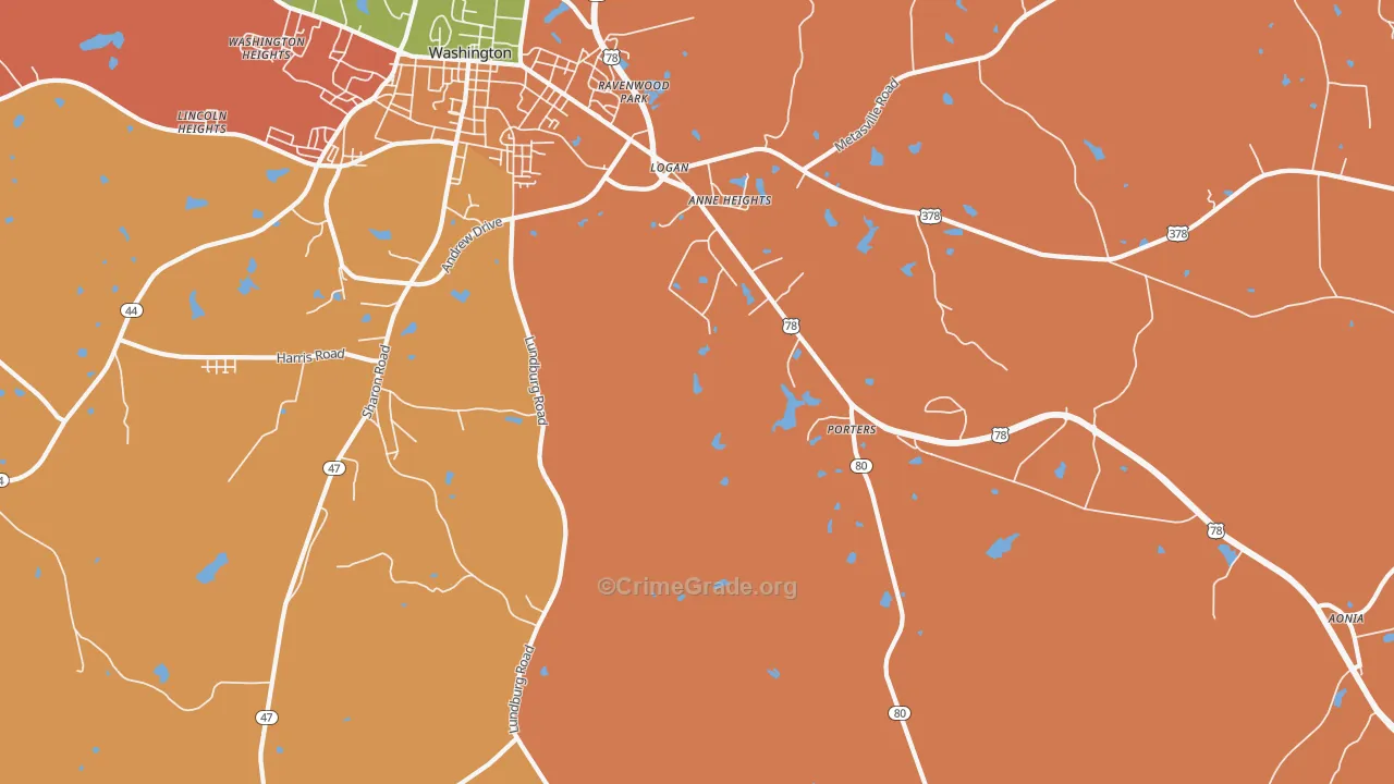 Sandtown, GA Map of Vandalism Rates