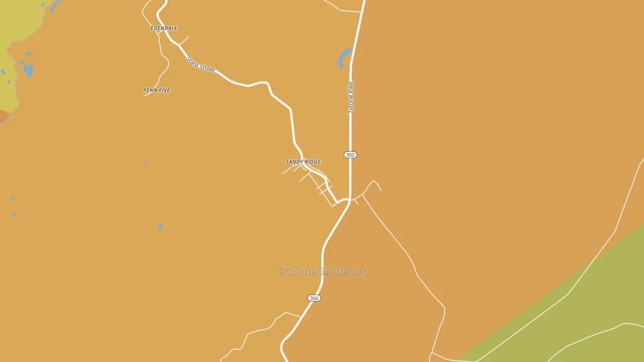 Sandy Ridge, PA Map of Vandalism Rates