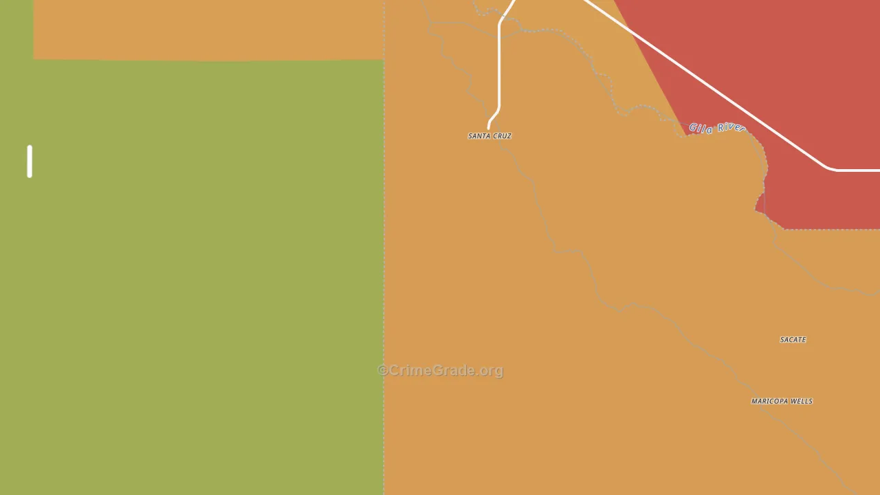 Santa Cruz, AZ Map of Vandalism Rates