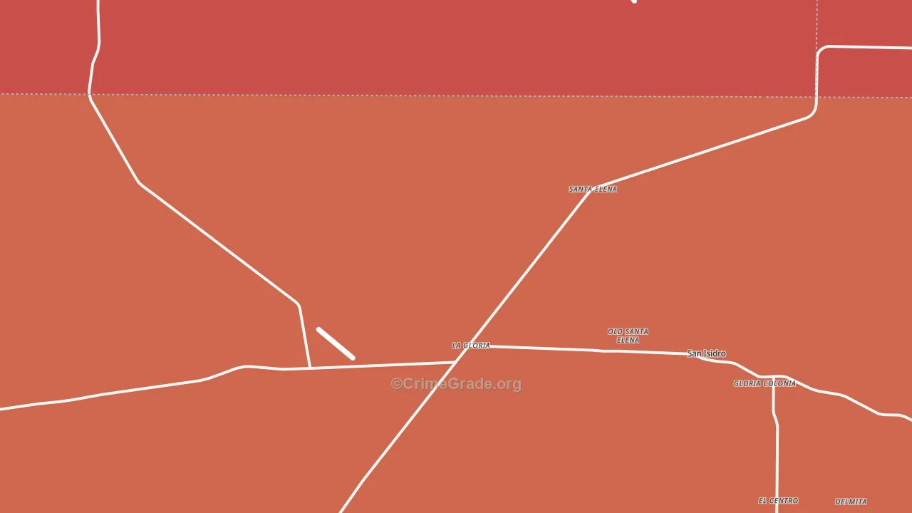 Santa Elena, TX Map of Vandalism Rates