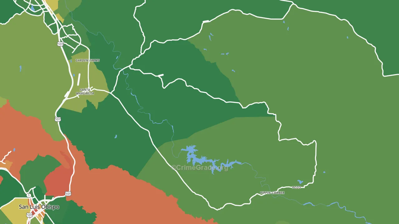 Santa Margarita, CA Map of Vandalism Rates
