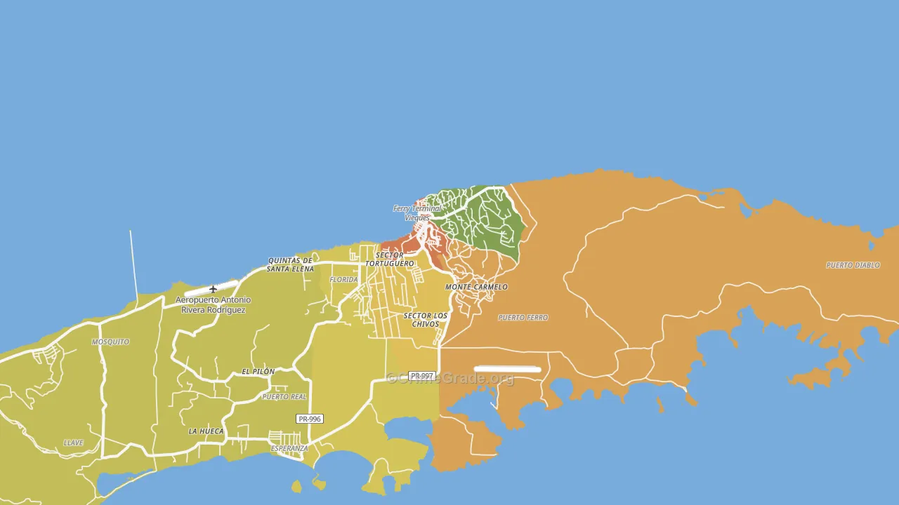 Santa Maria, PR Map of Vandalism Rates
