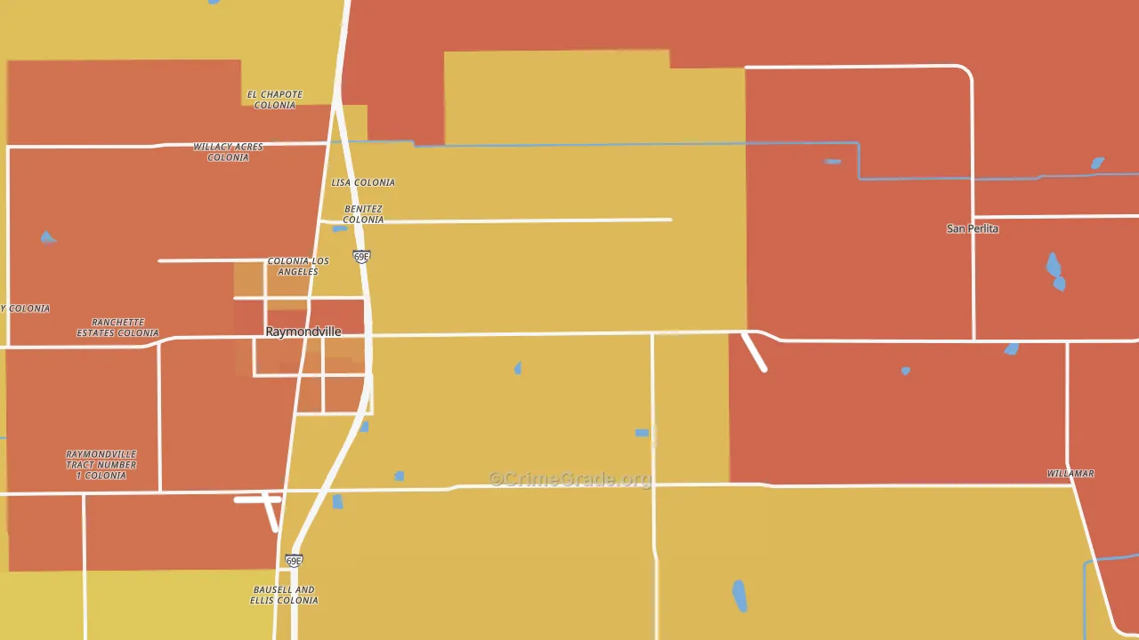 Santa Monica, TX Map of Vandalism Rates