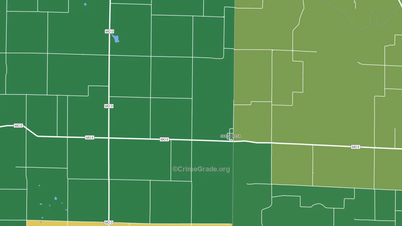 Santa Rosa, MO Map of Vandalism Rates