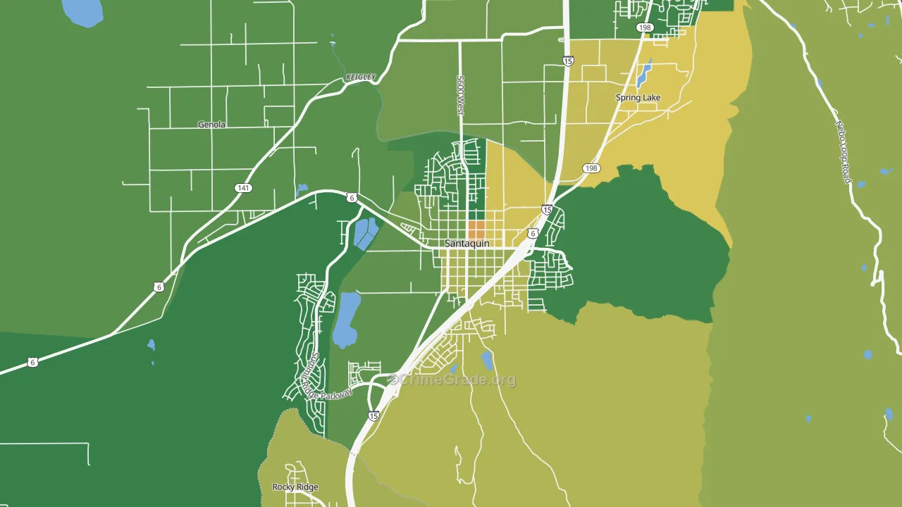 Santaquin, UT Map of Vandalism Rates