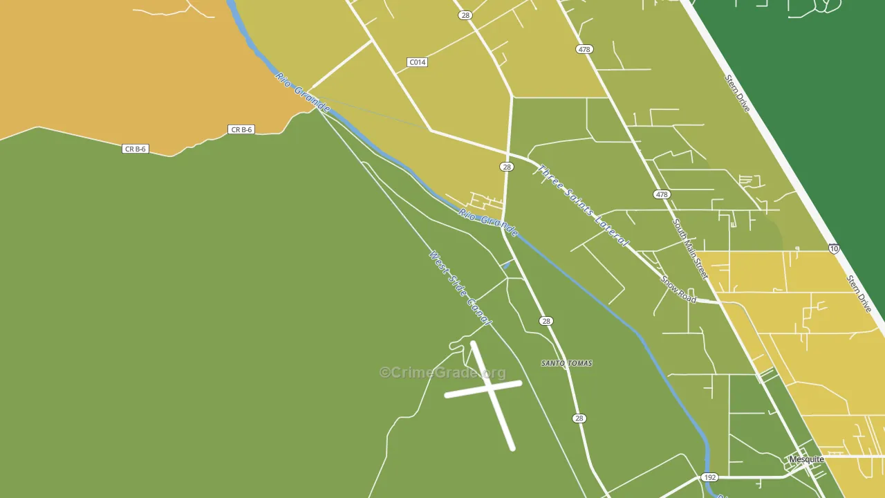 Santo Tomas, NM Map of Vandalism Rates
