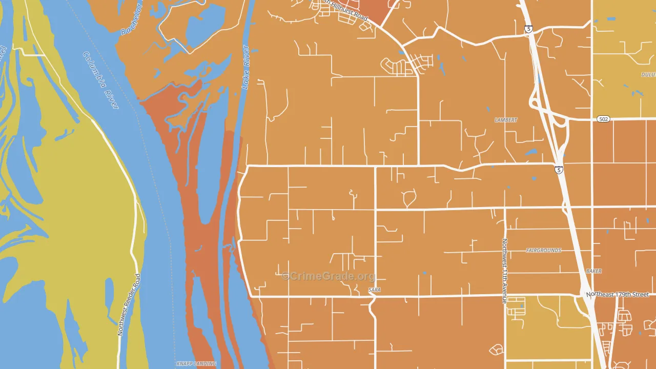 Sara, WA Map of Vandalism Rates